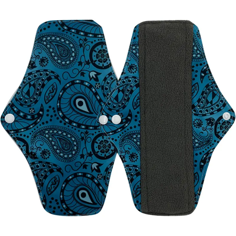 [LECY ECO LIFE]Reusable cloth menstrual pads bamboo charcoal fleece inner lady Flamingo printed waterproof Mummy pads for Women 6