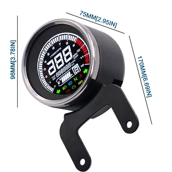 

Tachometer Motorcycle Multi-Function Instrumentation Mileage Gongying in Switch Universal Digital Speedometer Motorcycle