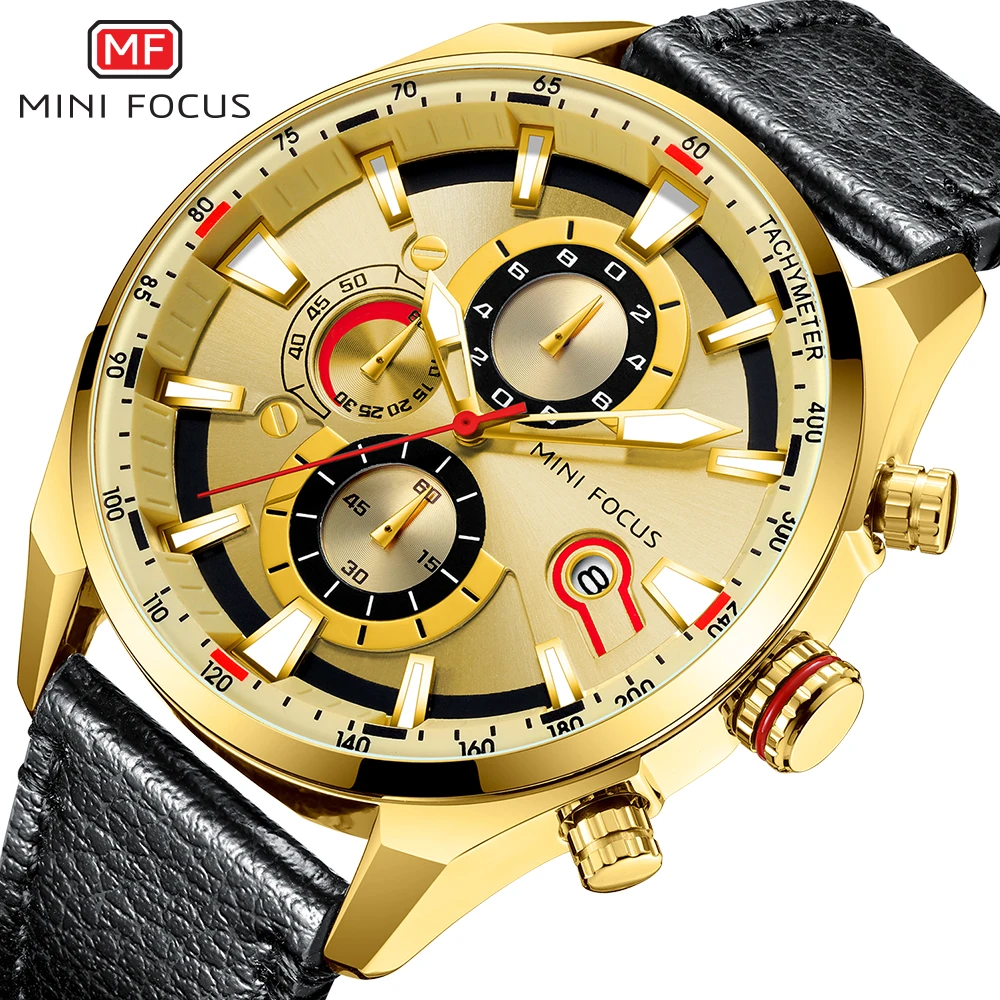 MINI FOCUS Watch Top Brand Men Analog Quartz Watches Chronograph Sport Waterproof Clock Man Wrist Military Men's | Наручные часы