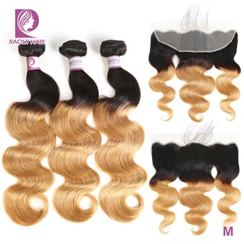 

Brazilian Body Wave Bundles With Frontal Ombre Human Hair Frontal With Bundles Transparent Lace Frontal And Bundles Raciy Hair