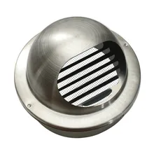 Stainless Steel Round Wall Ceiling Air Vent Bull Nosed External Extractor Grille Wall Outlet Heating Cooling Vent Cap Waterproof