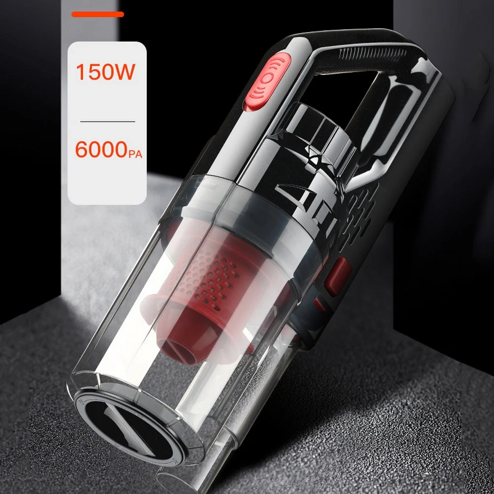 Aspirador de pó Molhado e Seco de Dupla Cabo de Alimentação Carro Utilização Portátil 4.5m Poderoso 150w 7000pa 7 Balde p/ carro