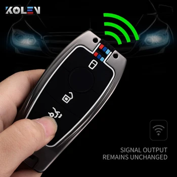 Custodia per chiave Auto in lega di zinco Shell Fob per Mercedes Benz classe E S W213 E200 E260 E300 GLA CLA GLC GLE GLB AMG accessori Auto - Custodia per chiave Auto in lega di zinco Shell Fob per Mercedes Benz classe E