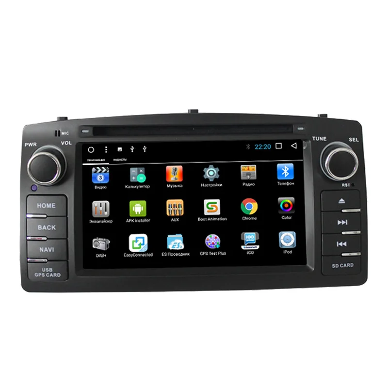 SMARTECH 2 din Corolla Altis E120 автомобильный dvd плеер на основе Android gps навигация Авторадио