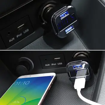 

E5 4.2A Dual USB Ports GPS Tracking Locator Phone Car Quick Charger Adapter Car Accessories Interior