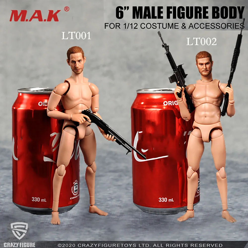 

In Stock 14.5cm 1/12 LT001 LT002 Male Figure Strong Flexible Body Model With Head Sculpt Toys Set