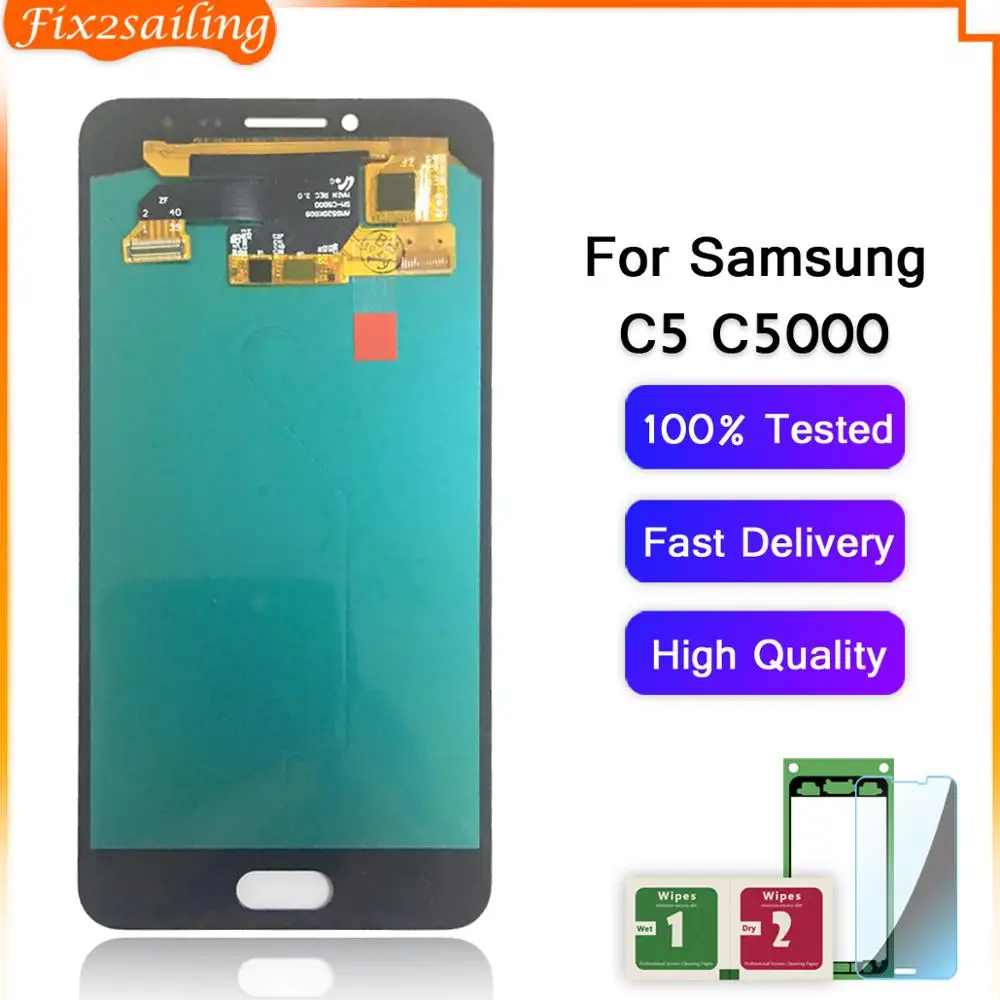 5 2 ''Супер AMOLED LCD для SAMSUNG Galaxy C5 C5000 ЖК-дисплей сенсорный экран дигитайзер
