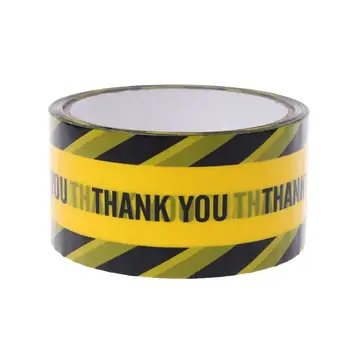 

1 Roll 25m Yellow Warning Tapes Black Twill Caution Mark Work Safety Adhesive Tapes DIY Sticker J6PB