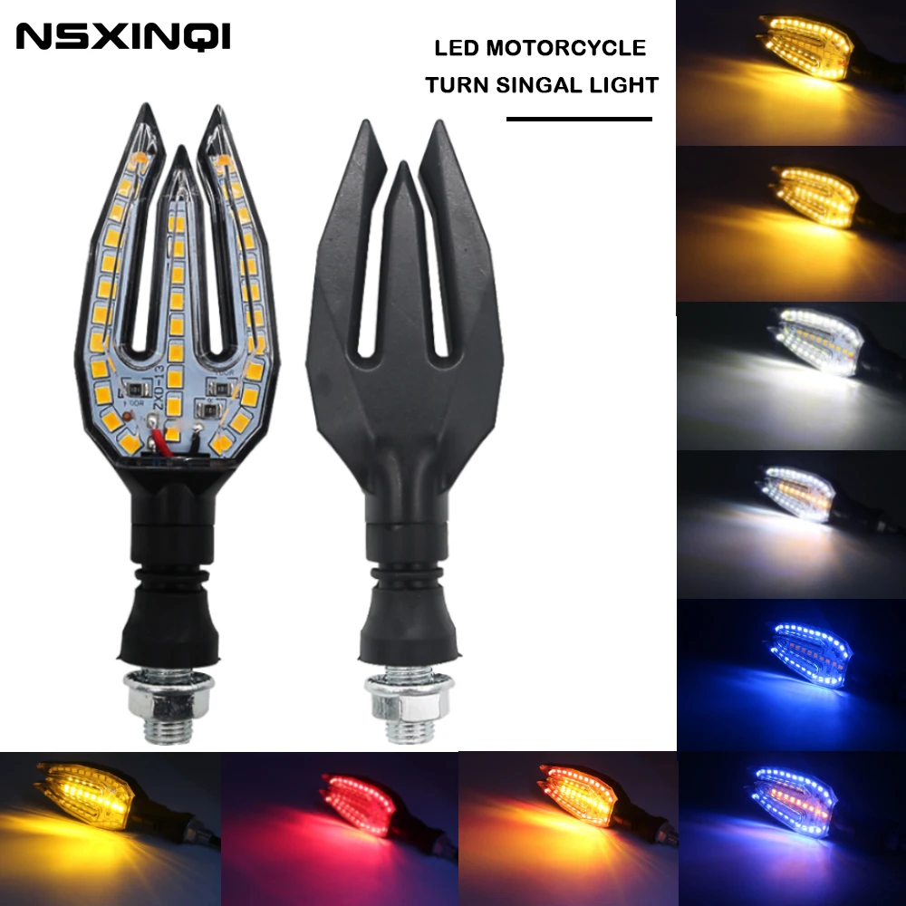 2pcs Universal Day Running light 12V LED Turn Signal Lights tail light for Motorcycle