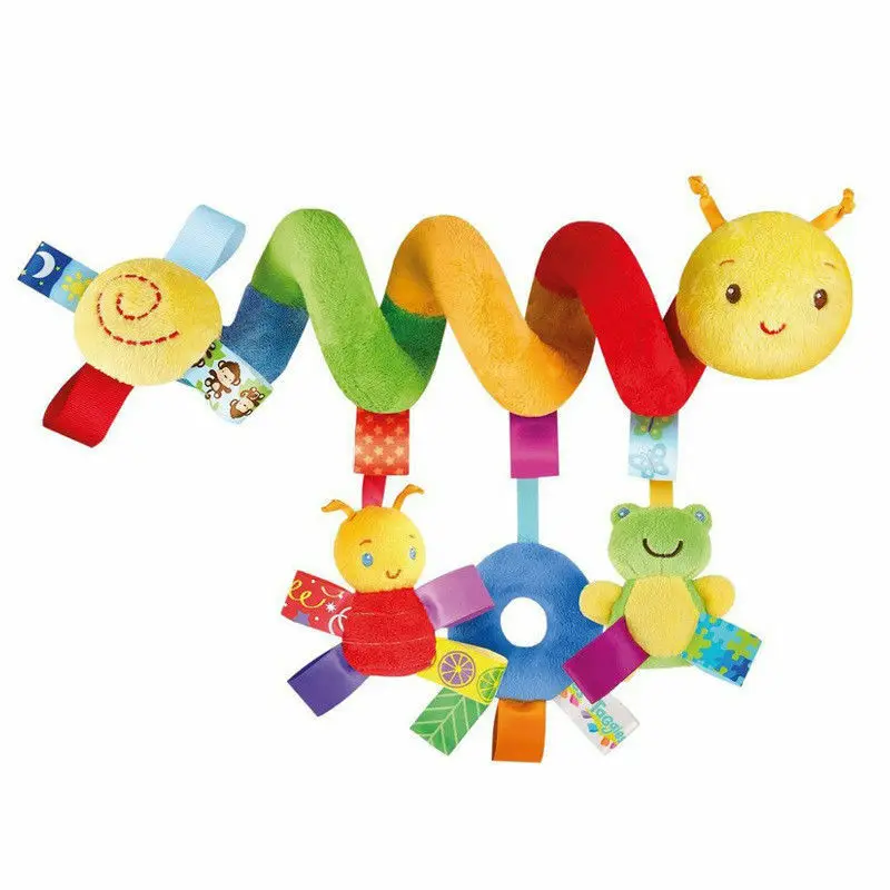 Лидер продаж Детская активная деятельность спиральная игрушка милый спиральные кроватки переносное детское кресло для отслеживания активности подвесные игрушки, погремушки для младенцев игрушка