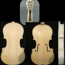Strad стиль необработанные 5 струн человек голова скрипка 4/4, Пламя клен обратно