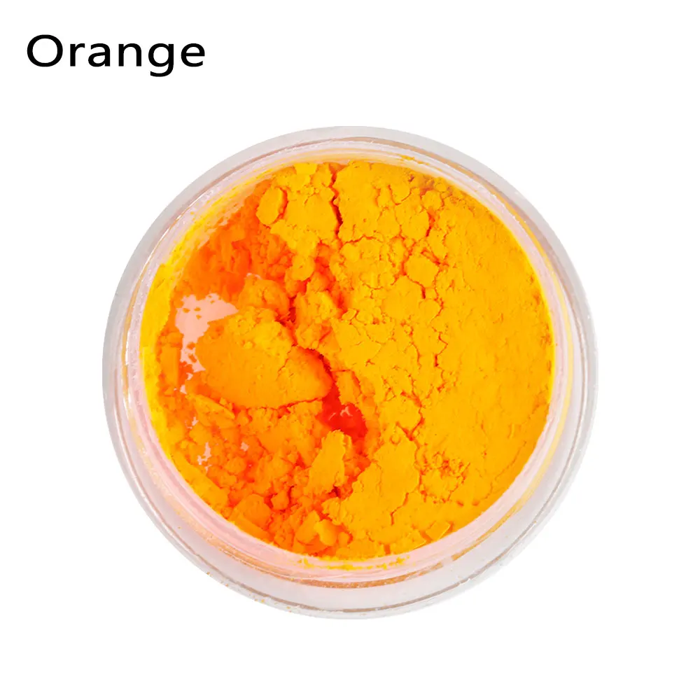 7 Цветов Неоновый свободный порошок пигментированные тени для век матовый минеральный Spangle порошок для ногтей макияж мерцающий модный тени для век - Цвет: Orange