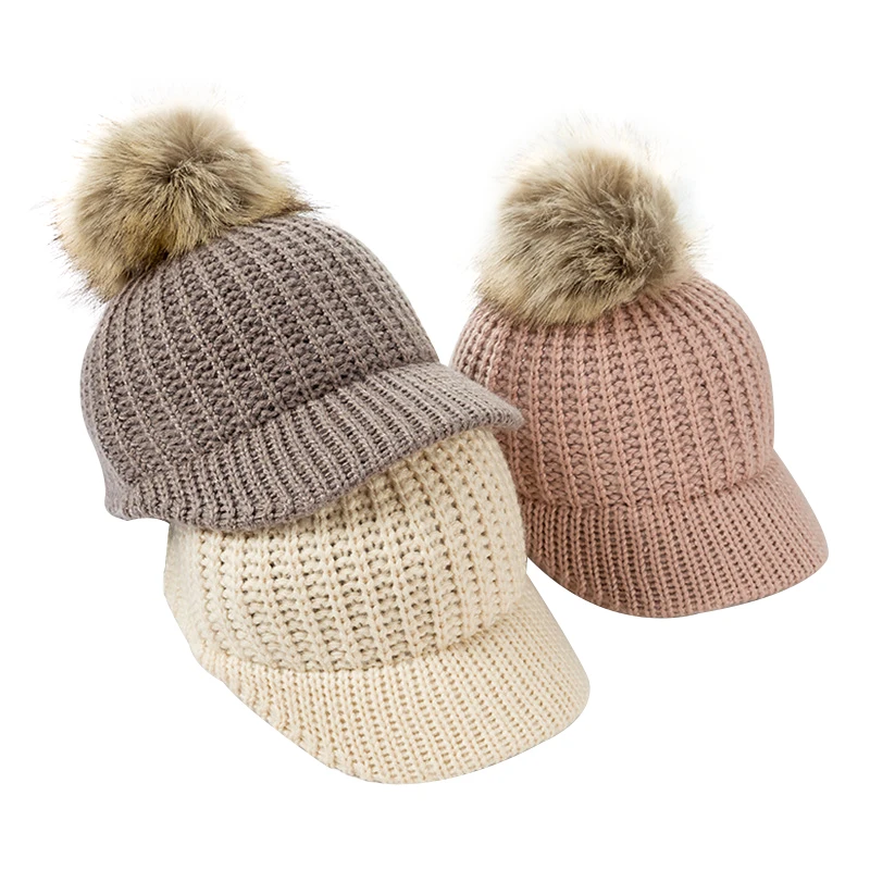 Fashion Newborn Baby Baseball Hats For Kids Girls Boys Winter Keep Warm