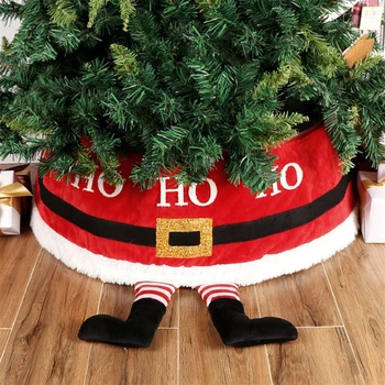 

Christmas Tree Skirt Santa Elf Tree Skirt with Legs Indoor Outdoor Mat Xmas Party Merry Christmas Decoration for Home Tree Skirt