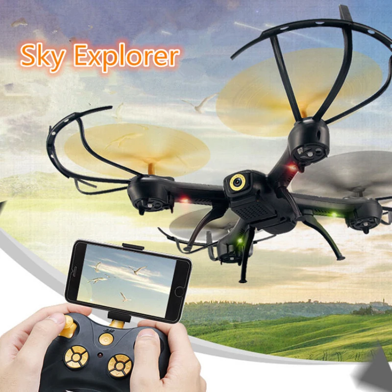 2.4G 4CH 6 axis WIFI FPV RC drone D61-WG With Wifi HD Camera One Key Return Two spped control headless Mode gifts VS X400 X5SW | Игрушки и