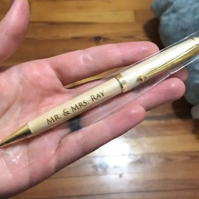 Персонализированное выгравированное название деревянная шариковая ручка, изготовленная на заказ монограммовая ручка с чехлом набор, выгравированные ручки из бамбука, подарки для учеников