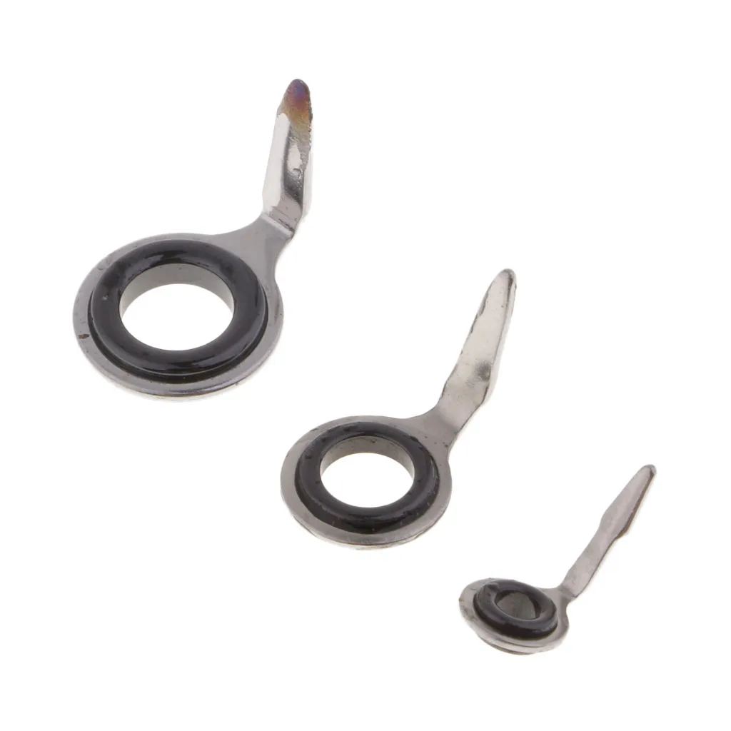 10pcs Spinning Rod Guides Repair Kit, Ceramic Eye Ring Tip Tops Rod Building