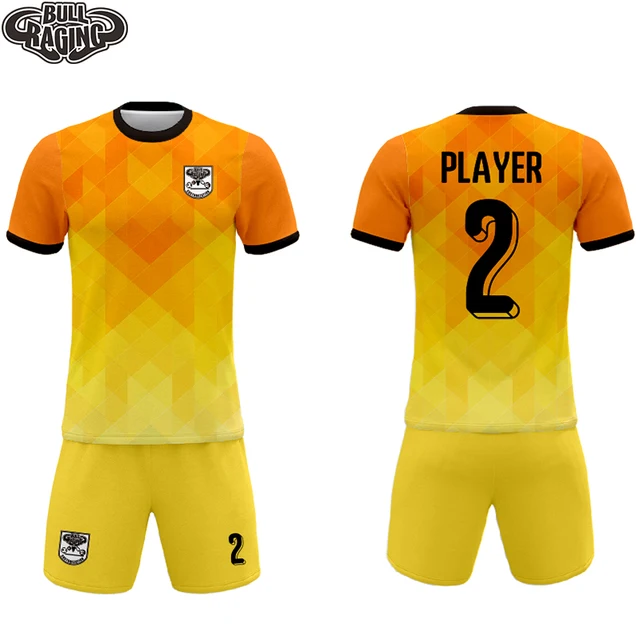Oranje Geel Driehoek Ontwerp Speler Gk Voetbal Jersey Uniform Sublimatie  Custom Sportkleding|Voetbalsets| - AliExpress