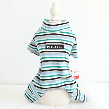 

Spring and Summer Dog Clothes Newest Style Stripes Design Four Leggings Pure Cotton Pet Clothing Dog Pajamas Dog Clothes