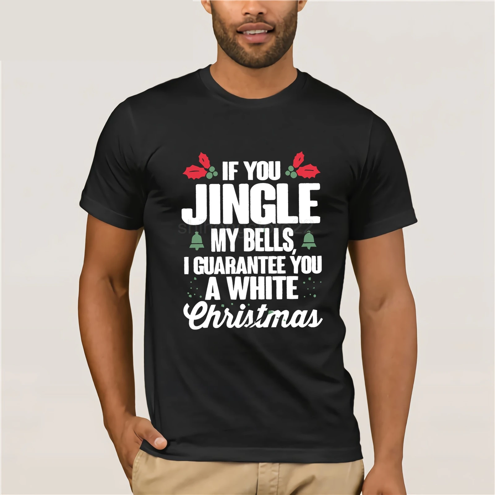 

Funny Christmas Day Ugly Sweater 2019 - If You Jingle Popular Tagless Tee T-Shirt