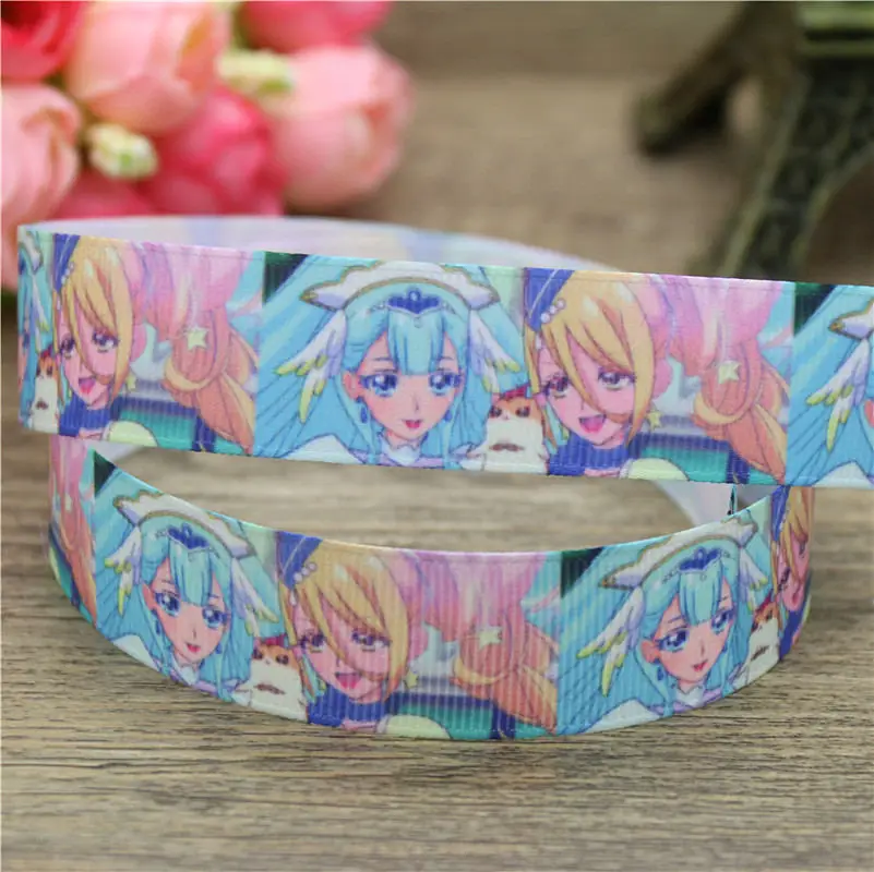DHK 7/8 'Ƌ ярдов (Япония) довольно лечения напечатан grosgrain ленты ленточный