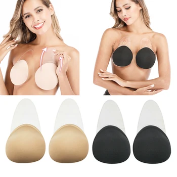 

Womens Strapless Self Adhesive Breast Lift Bra Nipple Cover Sticker Push Up Shaper