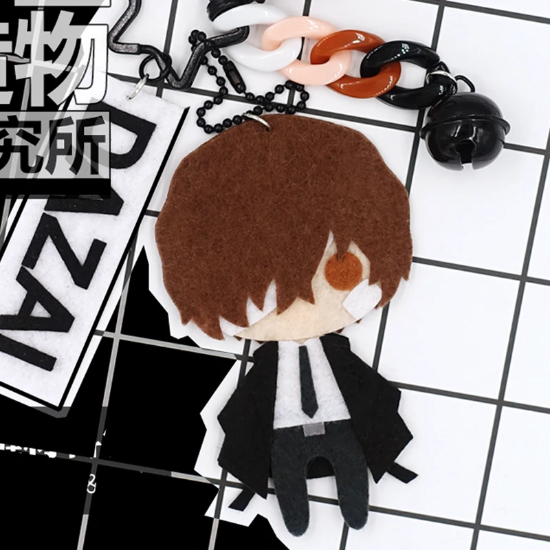 

Japan Anime Bungo Stray Dogs 100% Handmade DIY Material Cute Plush Keychain Doll Cosplay Dazai Osamu Toy Hanging Kits Tools Gift