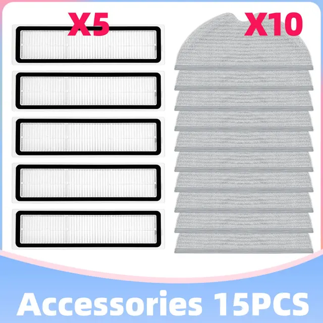 Xiaomi Dreame Bot L10 Pro D9 TROUVER LDS Finder Robot Vacuum Cleaner Parts Main Side Brush Hepa Filter Mop Cloths Replacement Set H