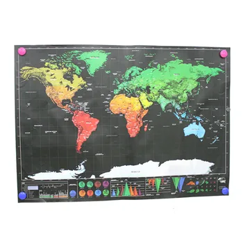 

Deluxe Wall Stickers Erase World Travel Map Scratch Off World Map Travel Scratch For Map 82.5x59.4cm Room Home Office Decoration