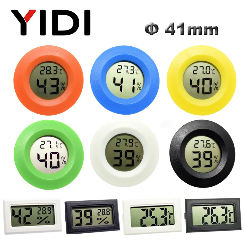 

Mini Digital LCD Thermometer Hygrometer Gauge Freezer Tester Temperature Sensor Humidity Meter Detector Monitor Indoor Pet Car