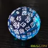 Bescon Translucent Blue Polyhedral Dice 100 Sides Dice, Transparent D100 die, 100 Sided Cube, D100 Game Dice,100-Sided Cube 3