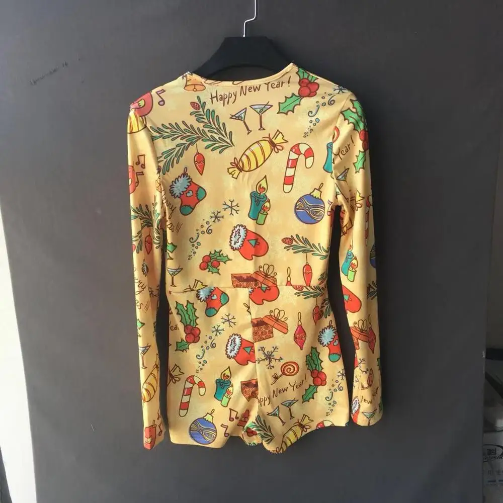 Пижама для взрослых с веселым принтом Chirsmas Abdl Onesie