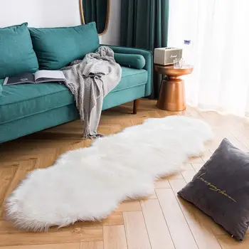 

Soft Faux Sheepskin Carpet Chair Cover Seat Cushion Pad Plush Fur Floor Mat For Bedroom Living Room Home Decor Modern Minimalis