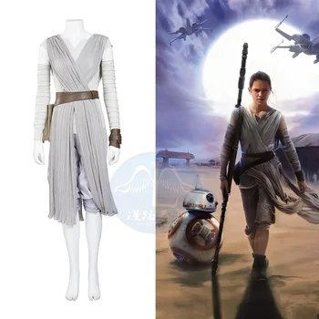 

Customize New Star Wars Cosplay Costume The Force Awakens Rey Cosplay Outfit Carnival Halloween Party Costumes for Women S-XXXL