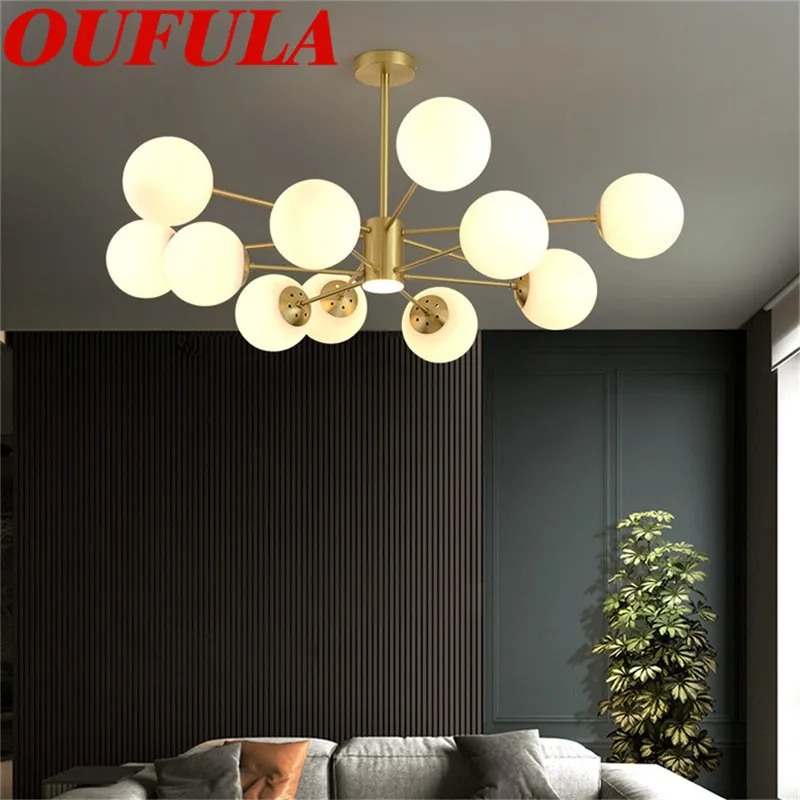 

OUFULA Modern Pendant Lights Brass Contemporary Home Creative Decoration Suitable For Living Room Dining Room Bedroom