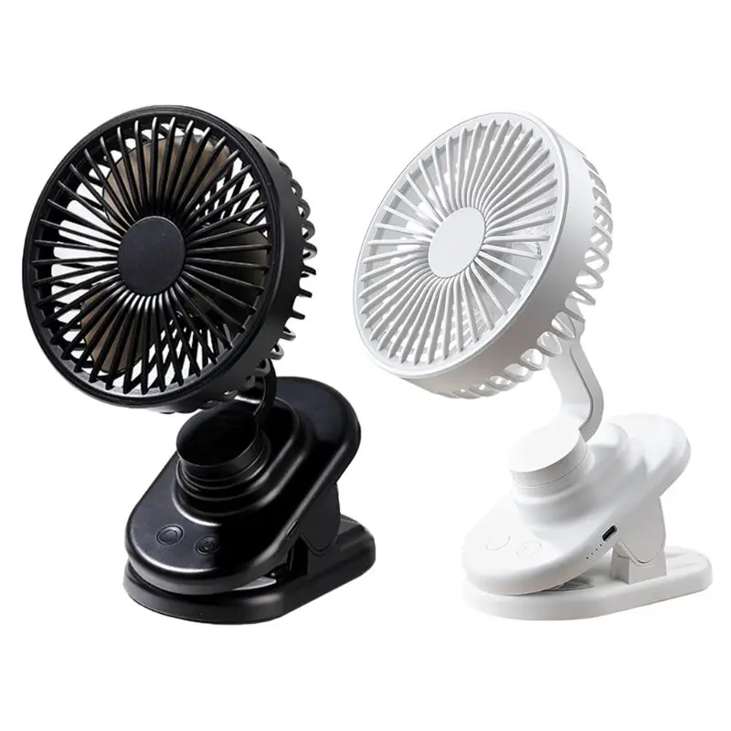 

Portable Mini Clip Stroller Fan Rotatable USB Rechargeable Air Cooler Personal Desktop Electric Cooling Tool for Home Trave Camp