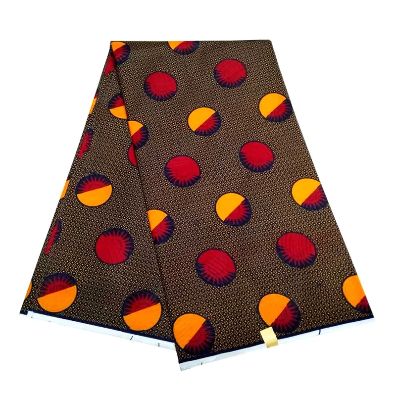 

African 100% cotton Ghana Kente Wax Fabric Veritable Wax African Kente Prints Real Java Wax Fabric for Cloth in 6 yards /PC,201