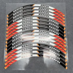 17 inch Motorcycle Reflective Wheel Rim Stripe Tape Decals Stickers For Honda REPSOL HRC CBR 250 400 CBR600RR CBR650R CBR1000RR