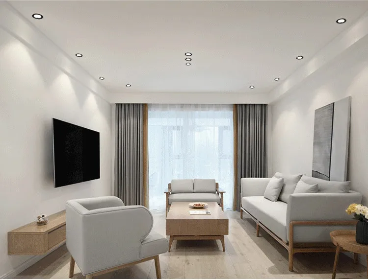 射灯黑色嵌入式led天花灯具牛眼灯客厅吊顶筒灯COB洞灯7公分5W12W-tmall_01_09