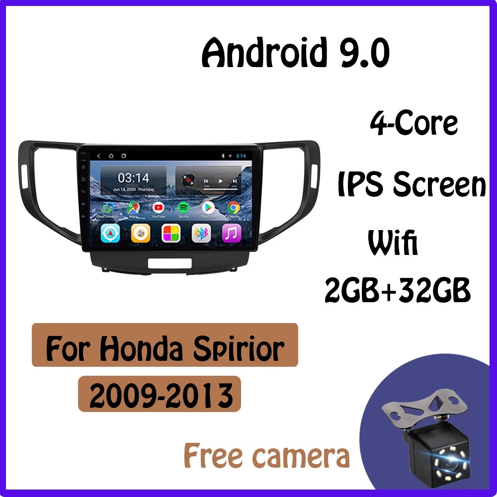 Android 9 0 DVD ”IPS Автомобильная навигационная система GPS Stereo Media Auto Radio для Honda Spirior