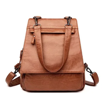 

2020 Women Backpacks Women's Sorf Pu Leather Backpacks Female School Backpack Women Shoulder Bags For Teenage Girls Travel Back