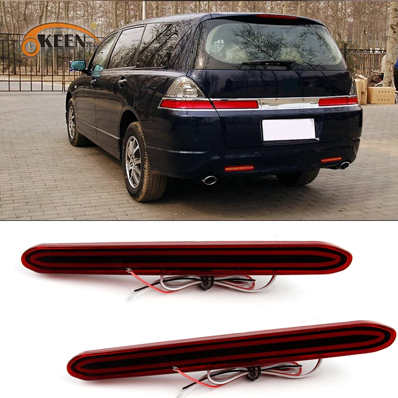 2 шт. Светодиодный отражатель заднего бампера, светильник для Honda Odyssey 2007, задний светильник, тормозной противотуманный фонарь, ходовой задний светильник, высокое качество