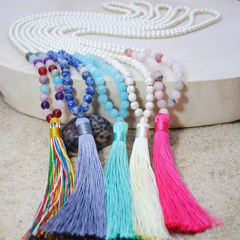 

Bohemian nationality retro flow wood beads necklace sound heart natural stone Bohemian Bohemian long necklace