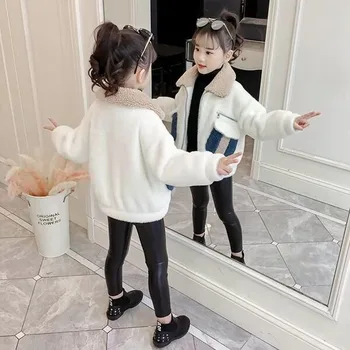 

Girls Coats for Fall/winter Wear Girls Fashion Woolen 2020 New Korean Version of Children's Plus Cotton Spring and Autumn Wear