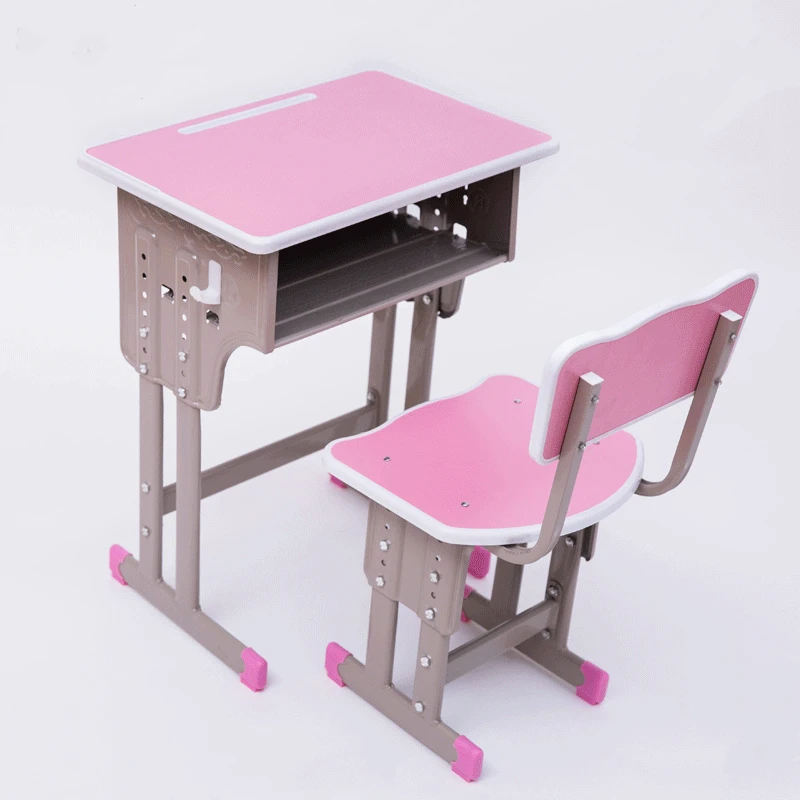 

School single and double desks and chairs home use classroom lifting tables and chairs training wholesale learning table