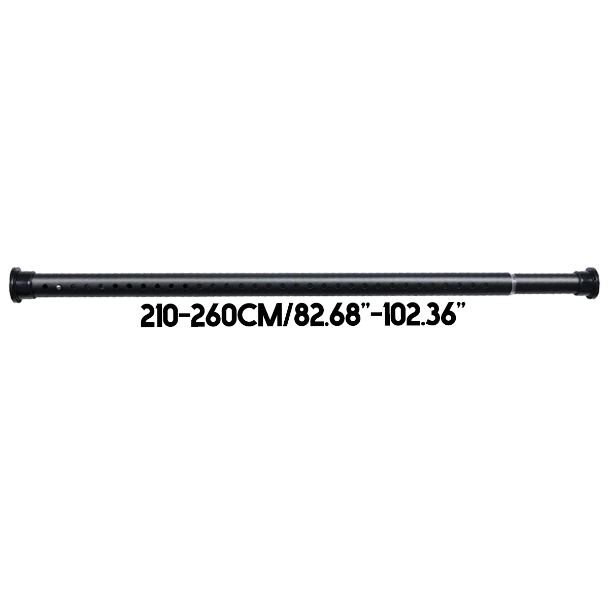 Black 2.1-2.6m 70 см до 260 см 4 размера душевая кабина Регулируемая пружина из нержавеющей стали Натяжной стержень рельс для одежды/полотенца/занавески s - Цвет: Black 2.1-2.6m