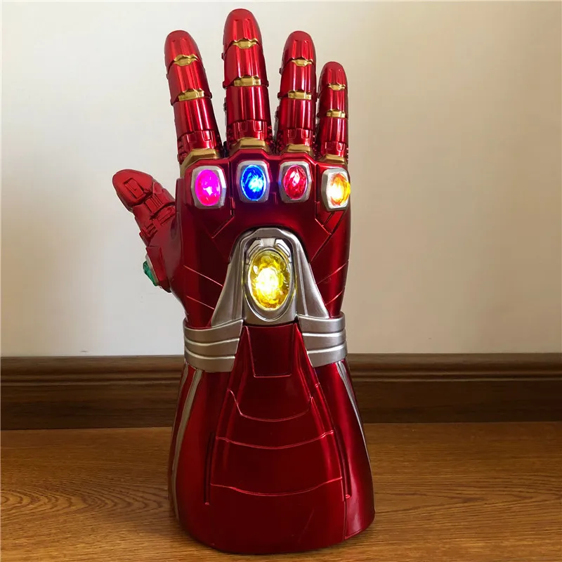 1: 1 светодиодный светильник Thanos Gauntlet Военные перчатки косплей Хэллоуин костюм реквизит Endgame 4 Quantum