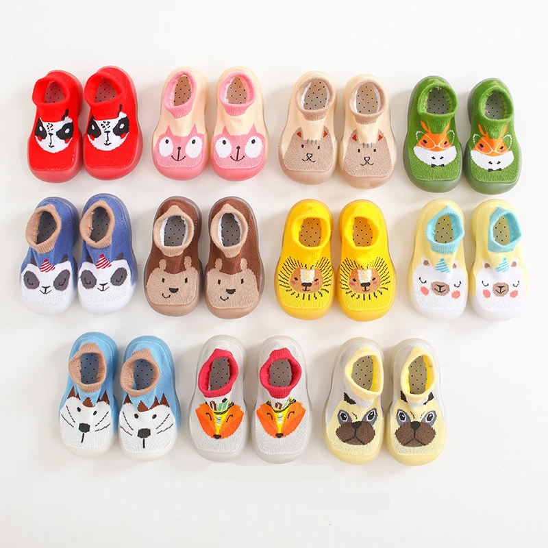 Shoes Newborn Floor-Socks Rubber Sole Non-Slip Baby-Girl Children Indoor Cartoon Cotton