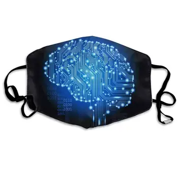 

Circuit Brain Anti Dust Half Face Mouth Mask, Unisex Cotton Warm Fashion Adjustable Washable Mask