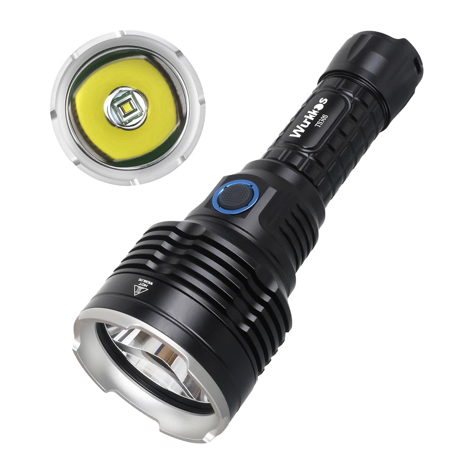 Wurkkos TS30S USB C Rechargeable 21700 Flashlight SBT90.2 Powerful LED Light 6000lm with Extra Stainless Bezel Anduril Version